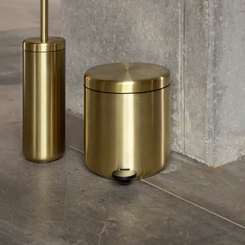 Ume Stainless Steel Pedal Bin 4L - Matte Brass