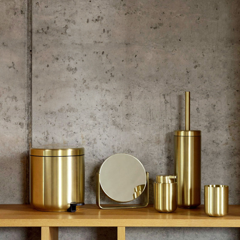 Ume Stainless Steel Pedal Bin 4L - Matte Brass