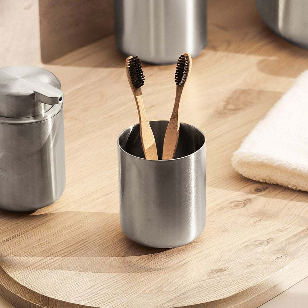 Ume Stainless Steel Toothbrush Tumbler - Matte Steel