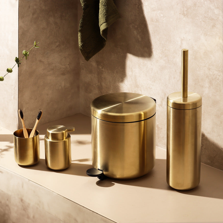 Ume Stainless Steel Pedal Bin 4L - Matte Brass