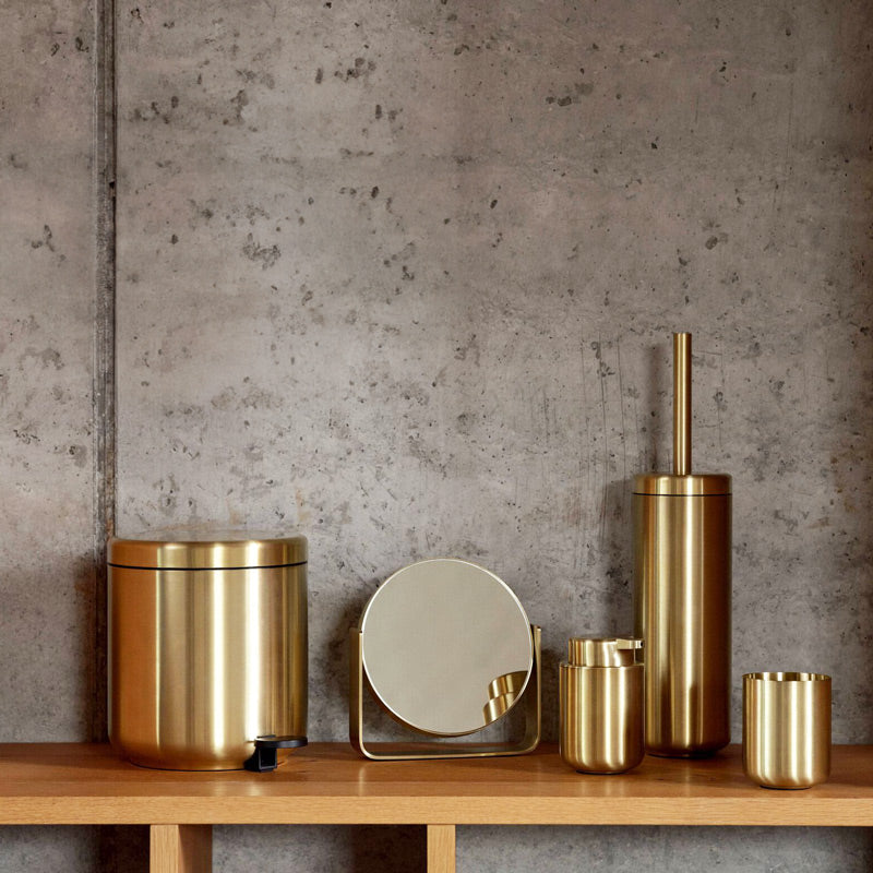 Ume Stainless Steel Toothbrush Tumbler - Matte Brass