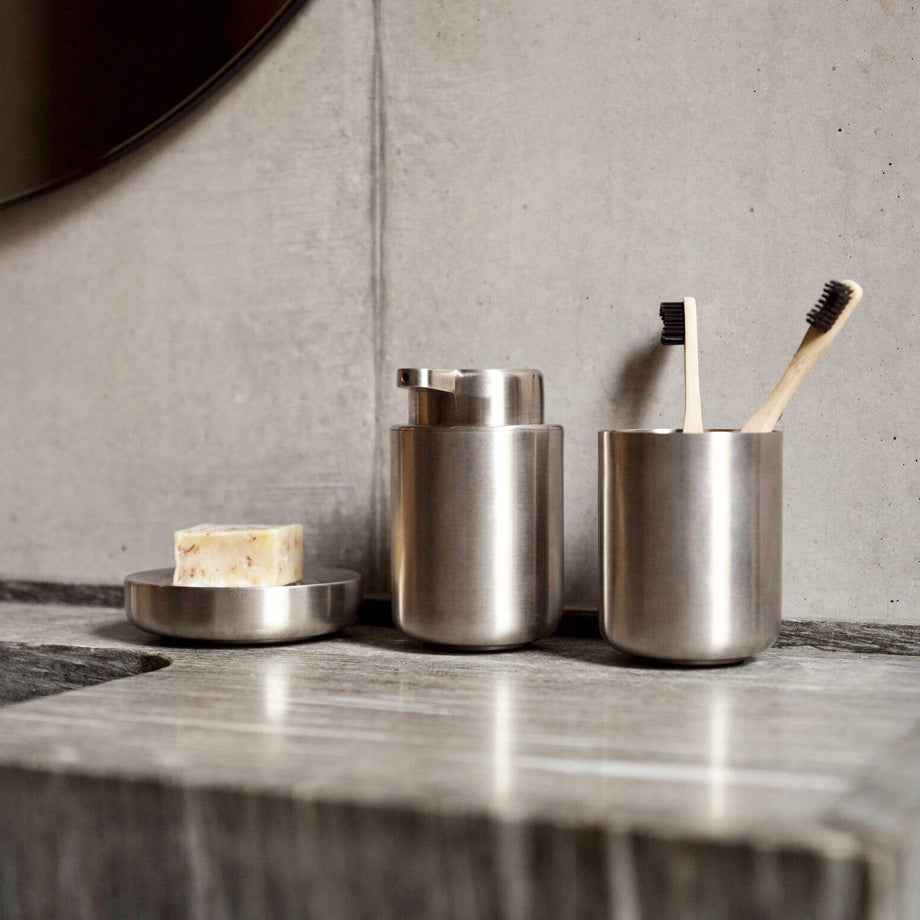Ume Stainless Steel Toothbrush Tumbler - Matte Steel