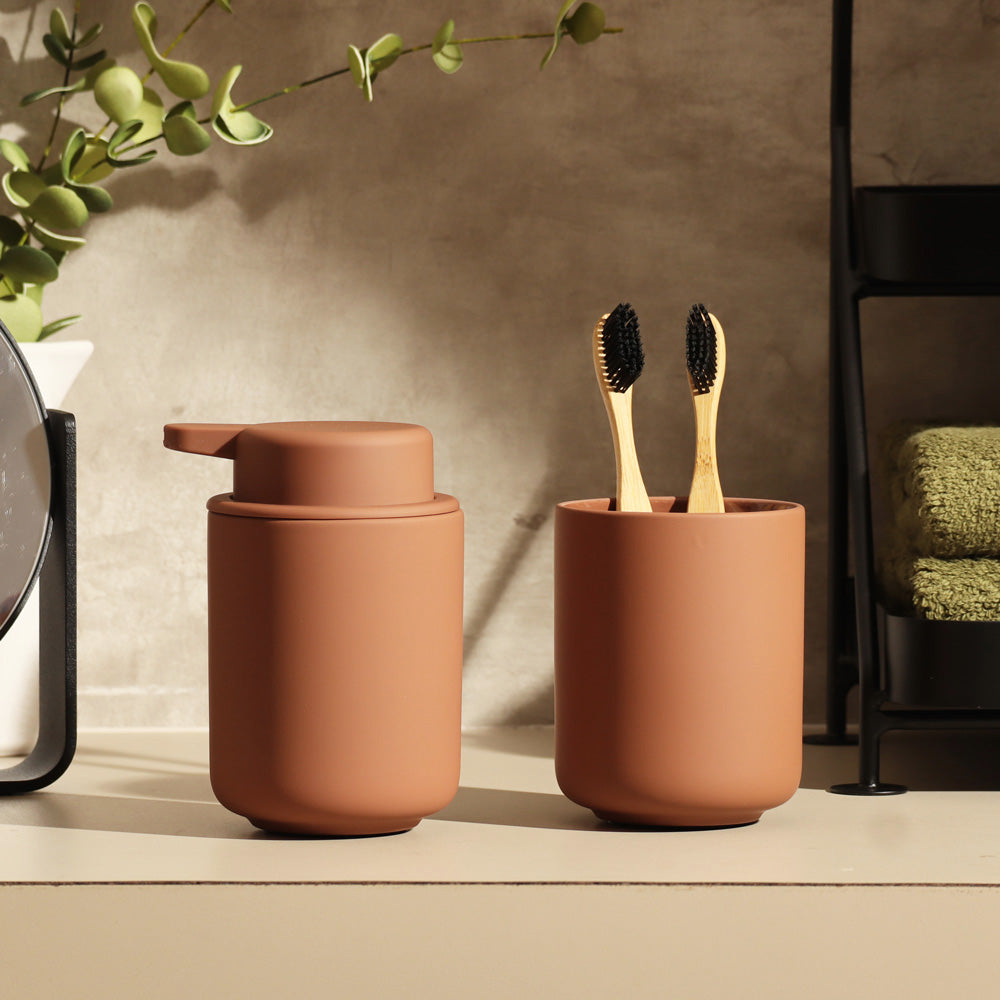Ume Toothbrush Tumbler - Terracotta