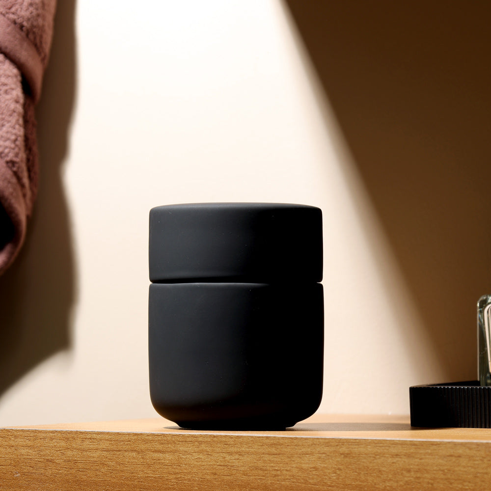 Ume Jar with Lid - Black
