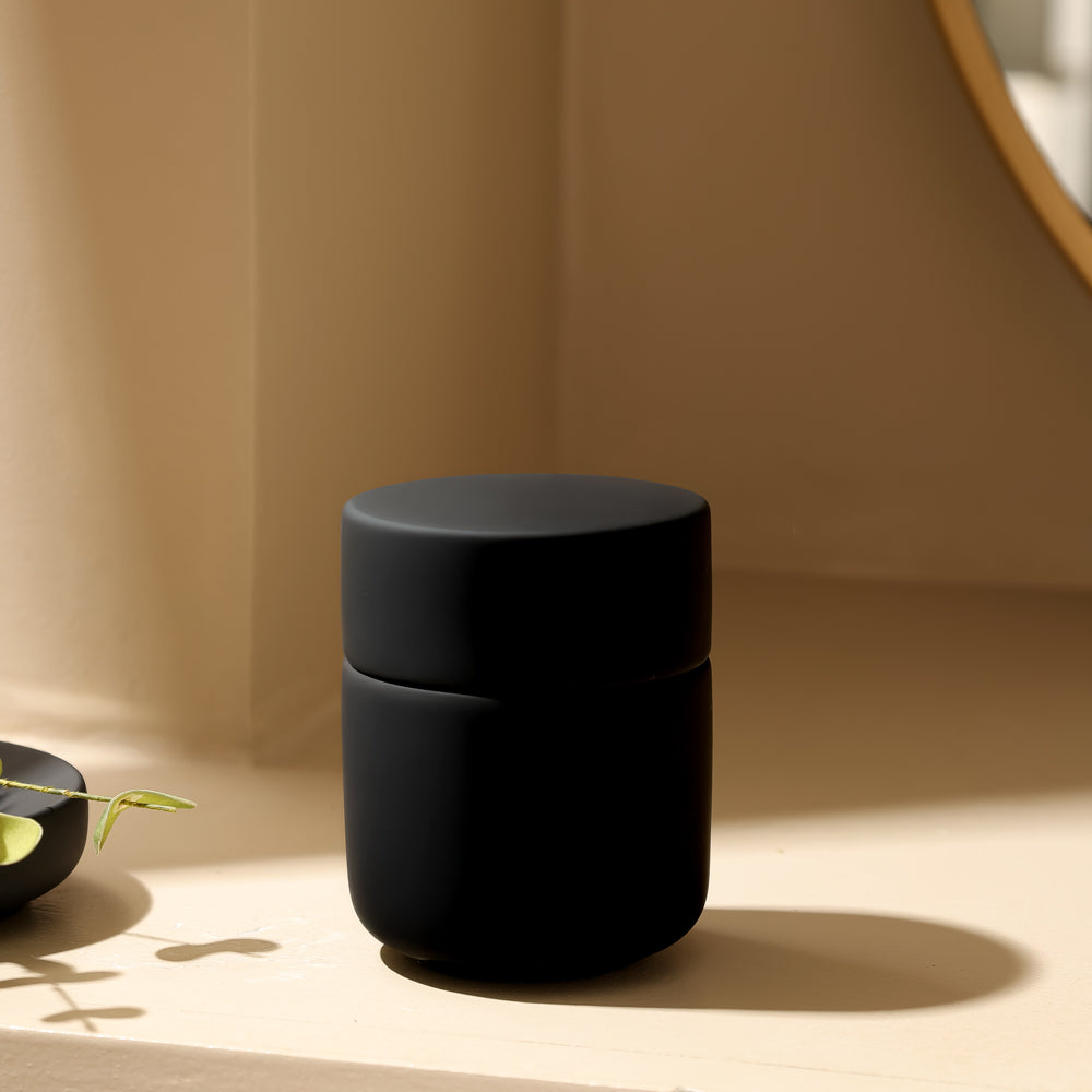 Ume Jar with Lid - Black
