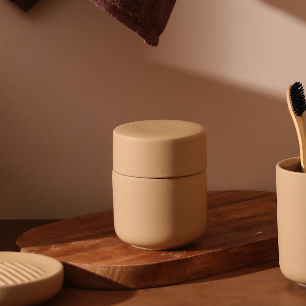 Ume Jar with Lid - Camel