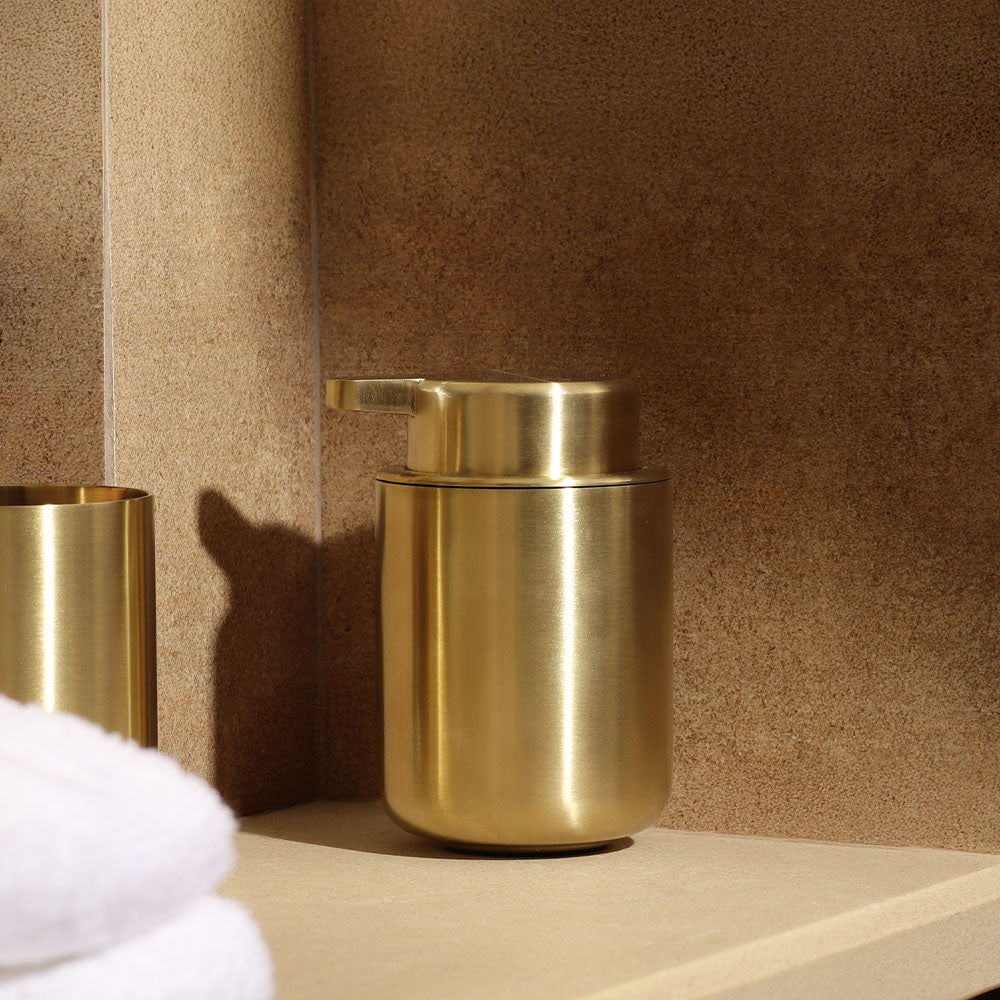 Ume Stainless Steel Soap Dispenser - Matte Brass