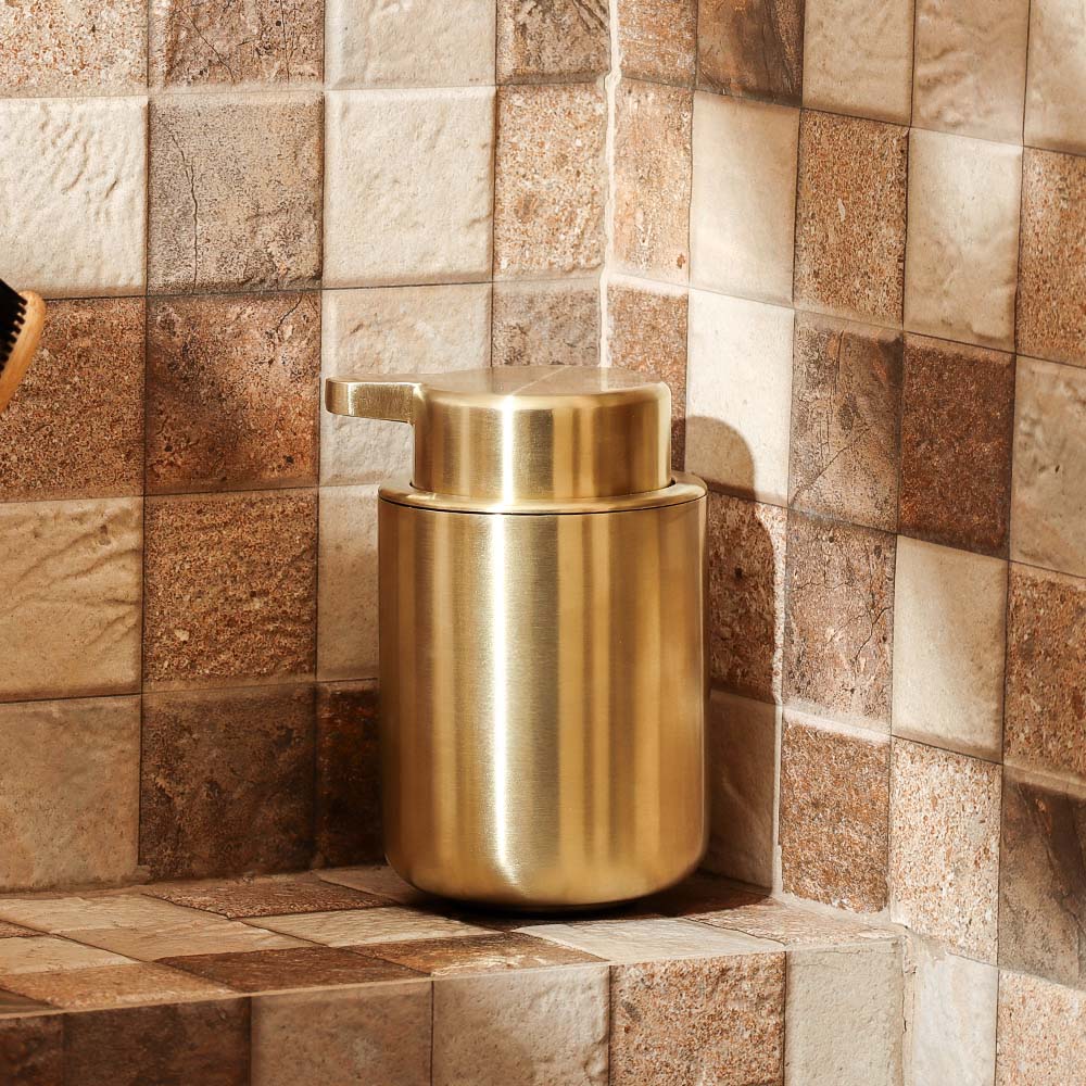 Ume Stainless Steel Soap Dispenser - Matte Brass