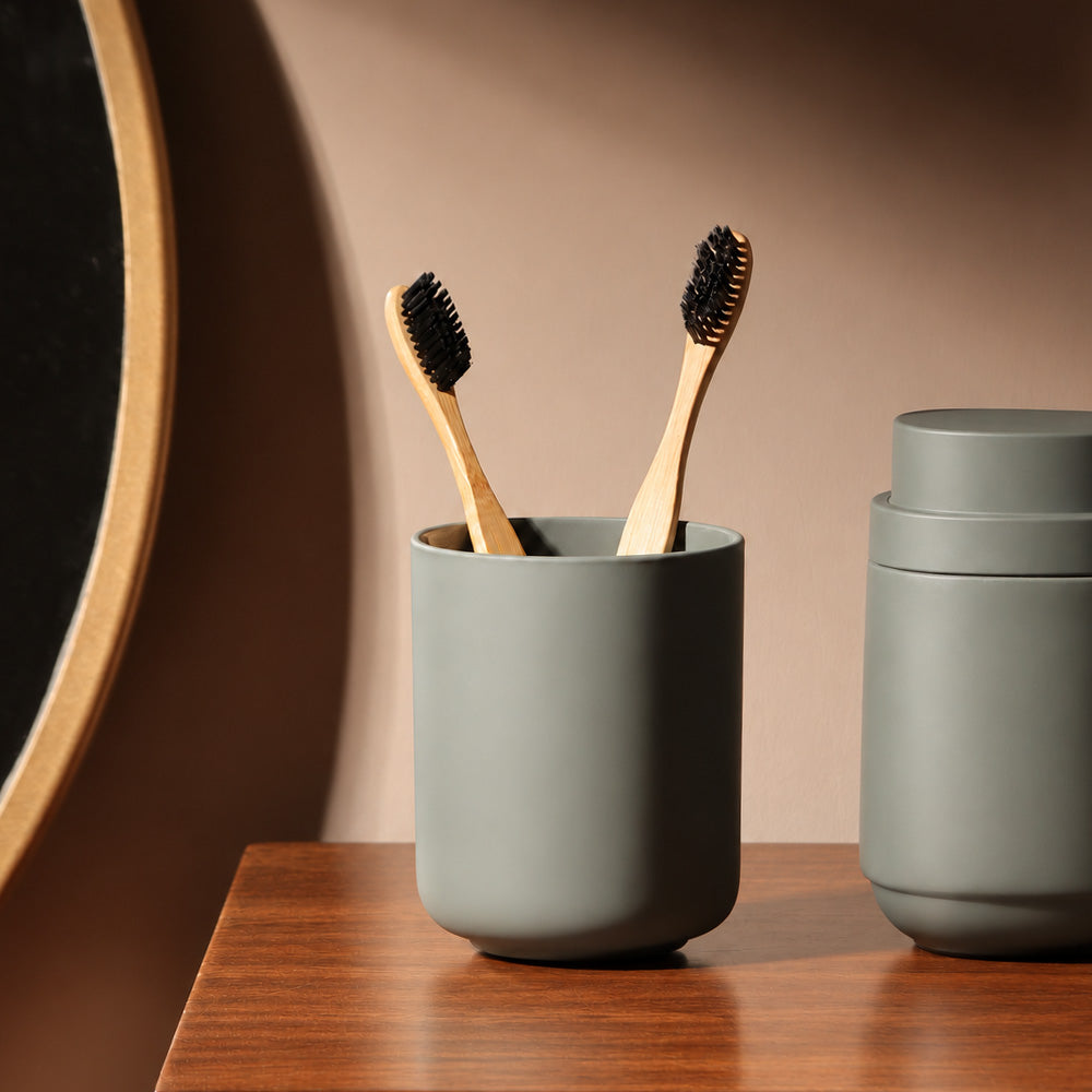 Ume Toothbrush Tumbler - Olive Green