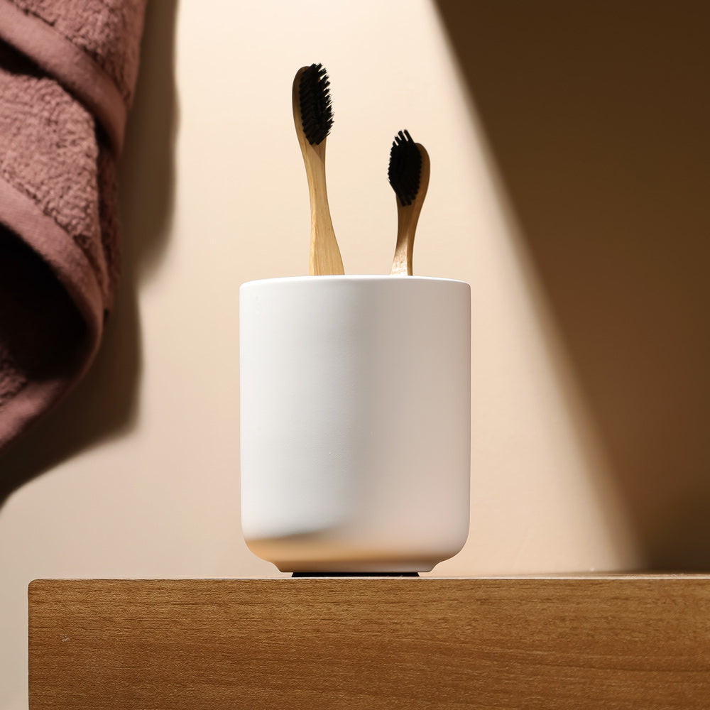 Ume Toothbrush Tumbler - White
