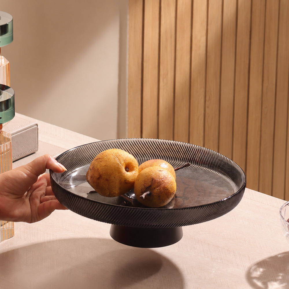 Varka Elevated Glass Plate - Forest Wine