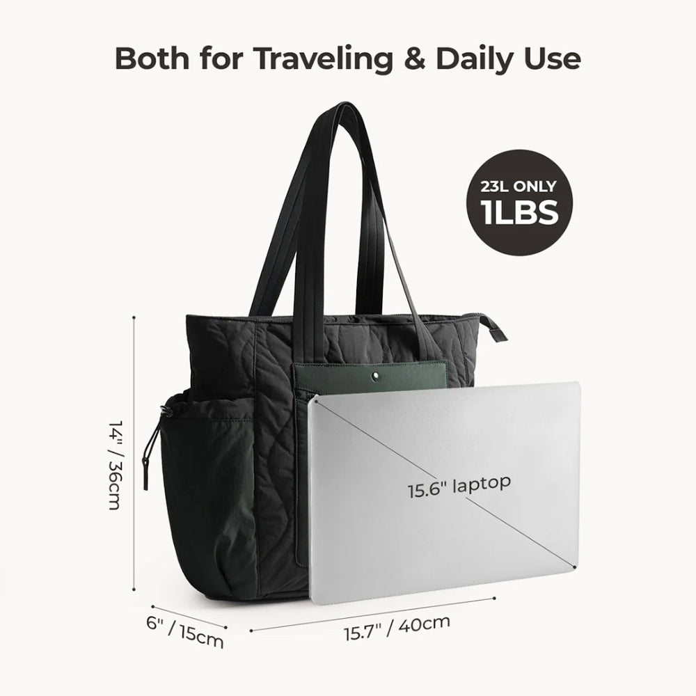 Paz Laptop Tote Bag 23L - Black