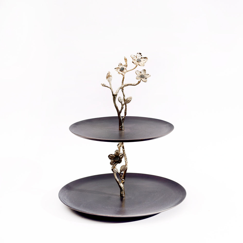 Vera 2-Tier Serving Stand - Dark Cherry