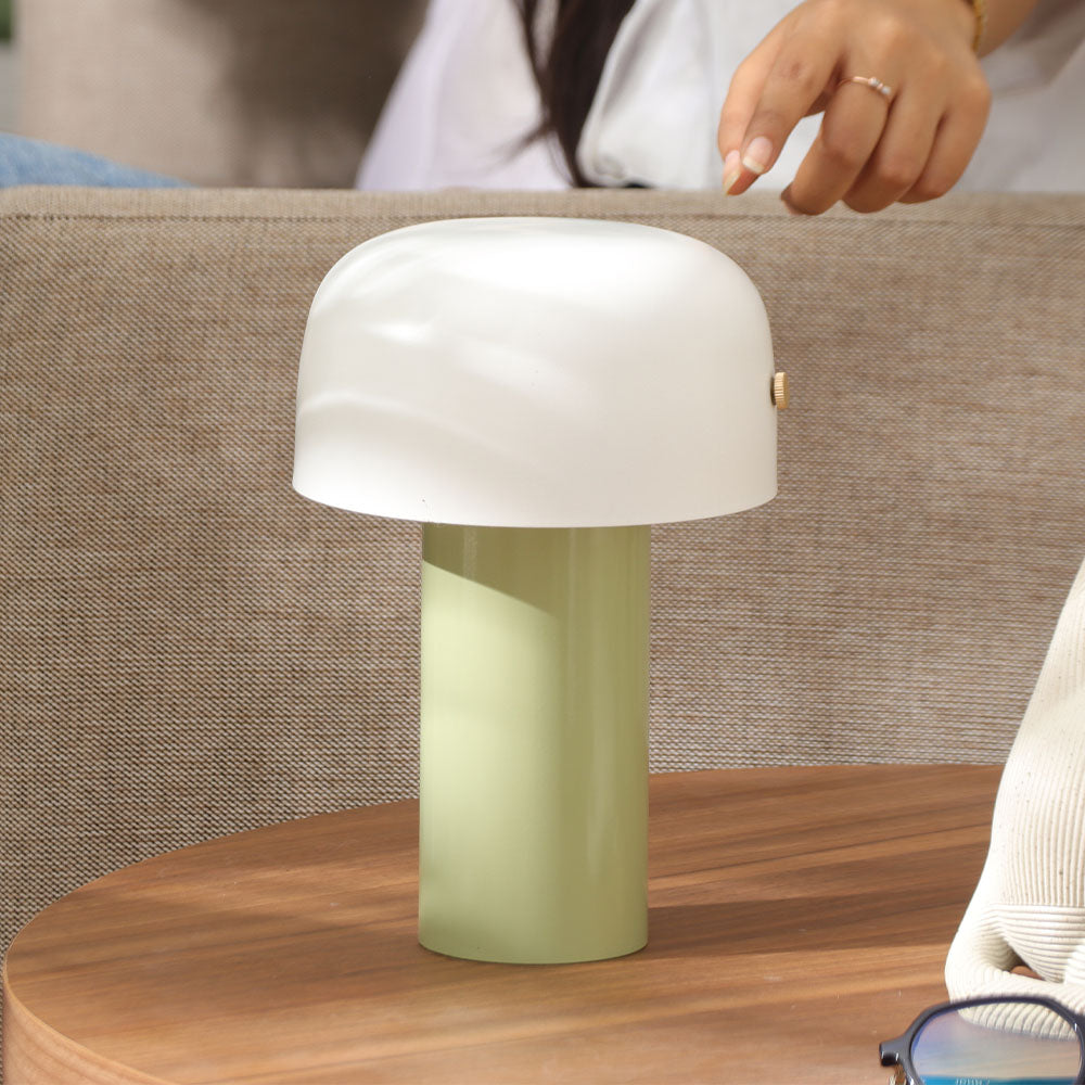 Verne Rechargeable Desk Lamp Medium - Mint White