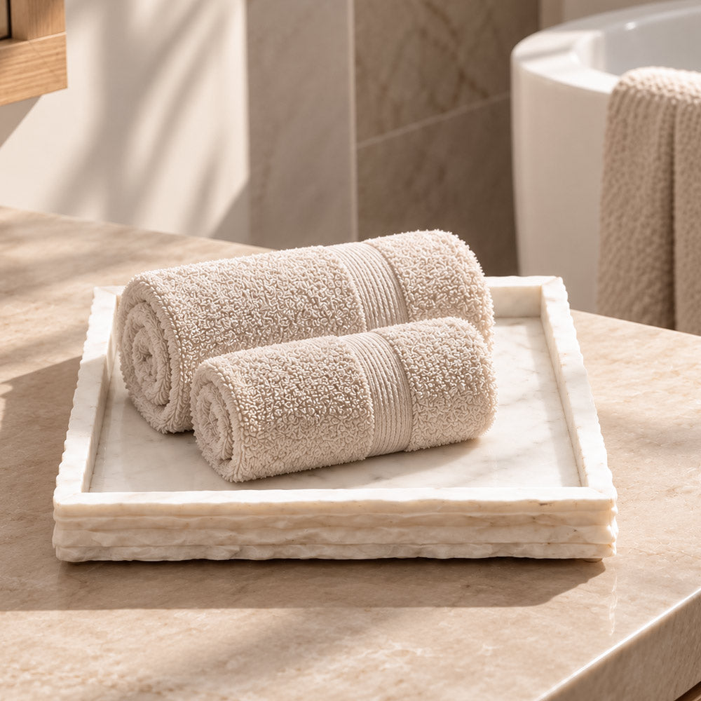 Verona Marble Tray Medium - White