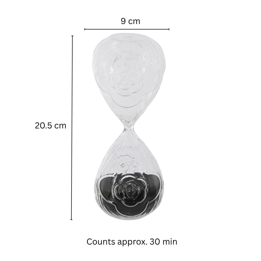 Verona Engraved Hourglass Medium - Black