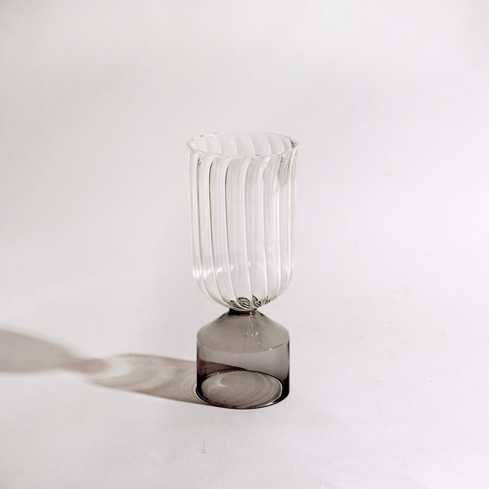 Lume Glass Vase Medium - Smoke