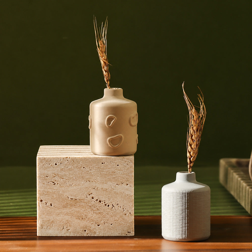 Versa Concrete Vases Mini, Set of 2 - Taupe Grey
