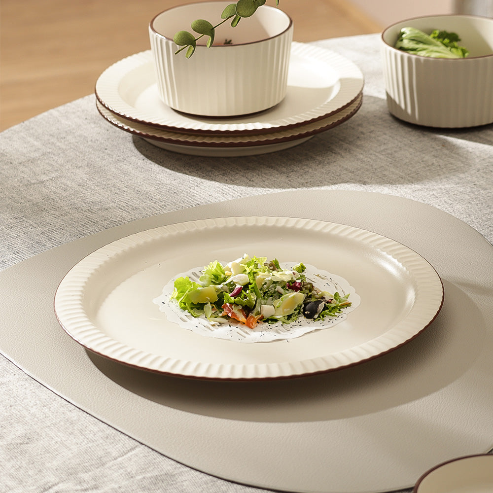 Vesper Dinner Plate - Cream Brown