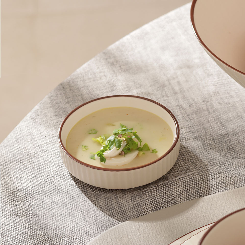 Vesper Dip Bowls, Set of 2 - Cream Brown