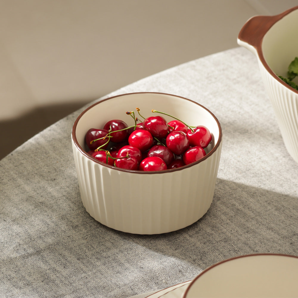 Vesper Small Bowl - Cream Brown