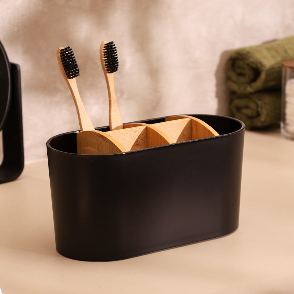 Veta Multi-compartment Organiser - Black Natural