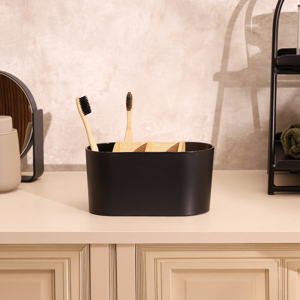 Veta Multi-compartment Organiser - Black Natural