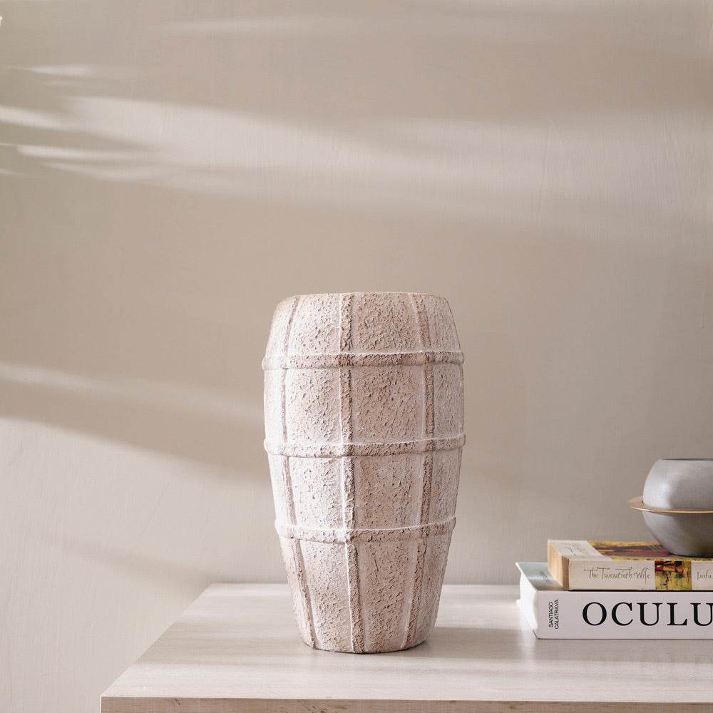 Vex Concrete Vase Large - Textured Greige