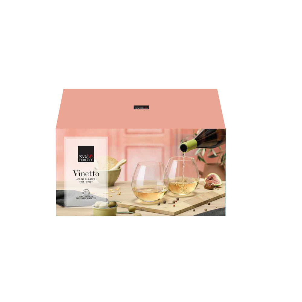 Vinetto Wine Glasses 590ml, Set of 4