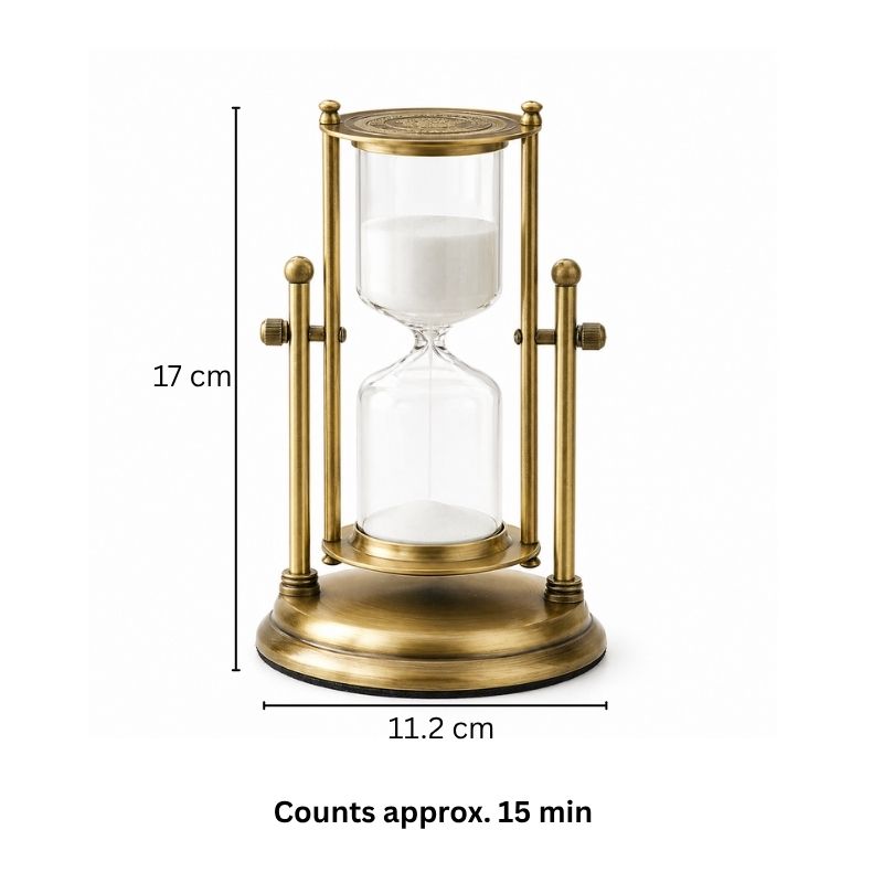 Vintage Hourglass Medium - Brass