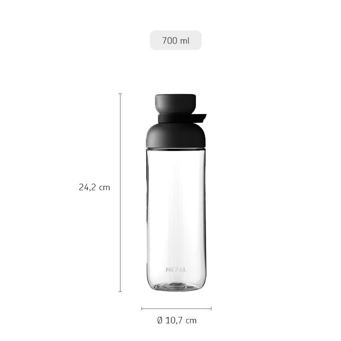 Vita Water Bottle 700ml - Nordic Black