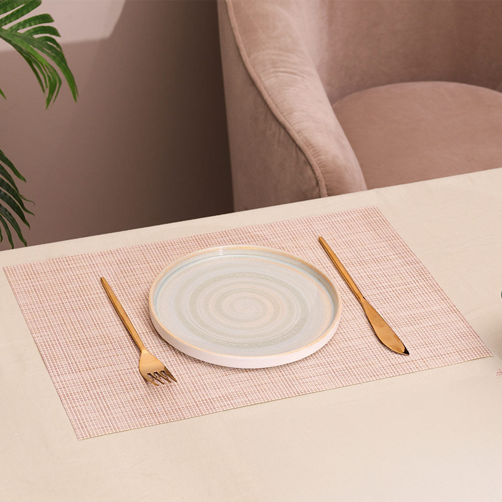 Trellis Mesh Rectangular Placemats, Set of 4 - Beige