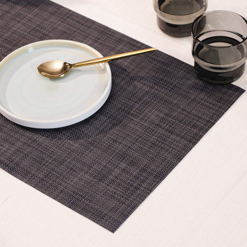 Trellis Mesh Rectangular Placemats, Set of 4 - Charcoal