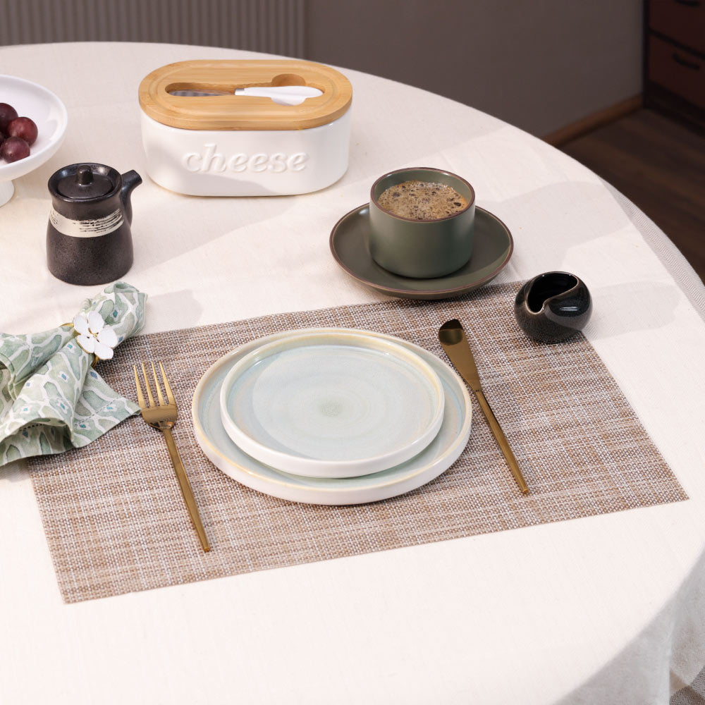 Trellis Mesh Rectangular Placemats, Set of 4 - Sand