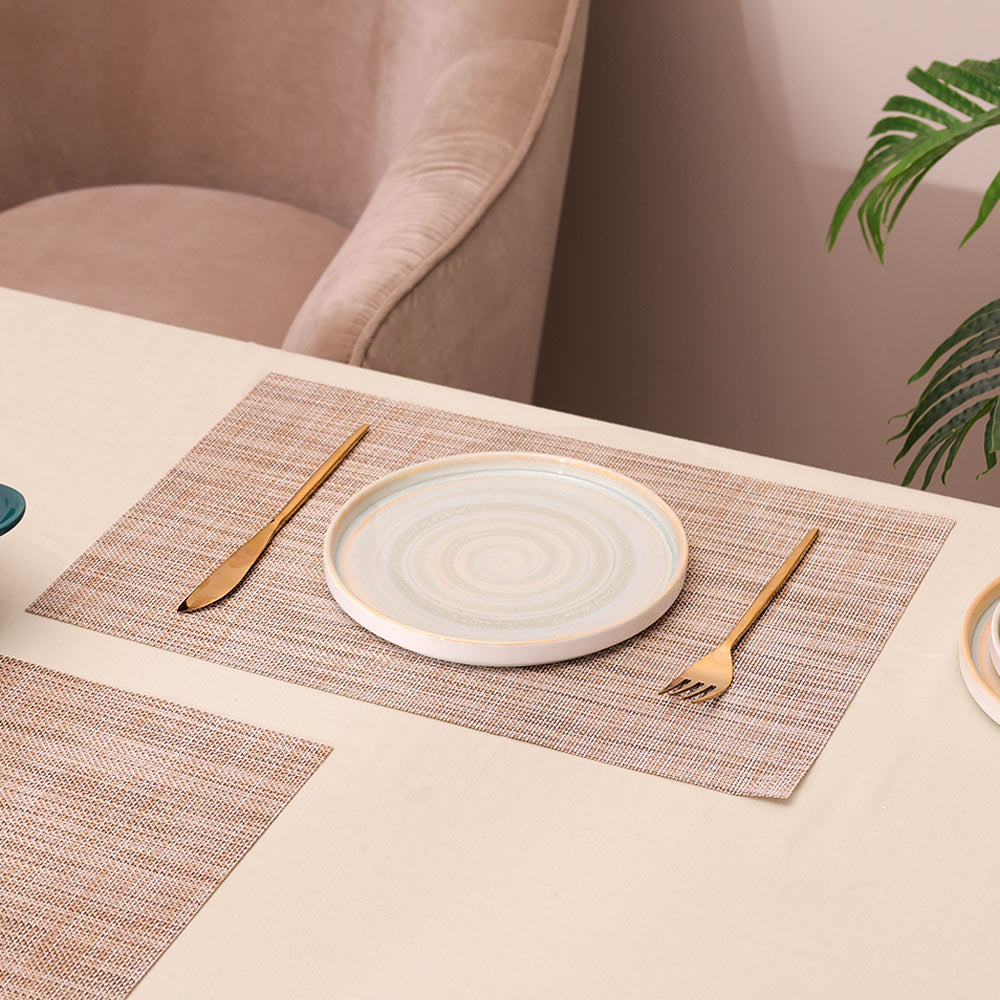 Trellis Mesh Rectangular Placemats, Set of 4 - Sand