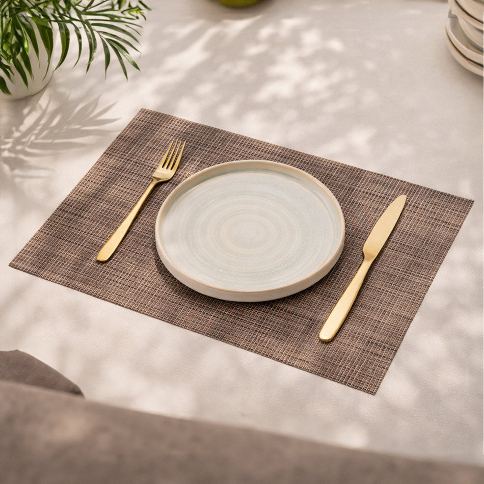 Trellis Mesh Rectangular Placemats, Set of 4 - Asphalt