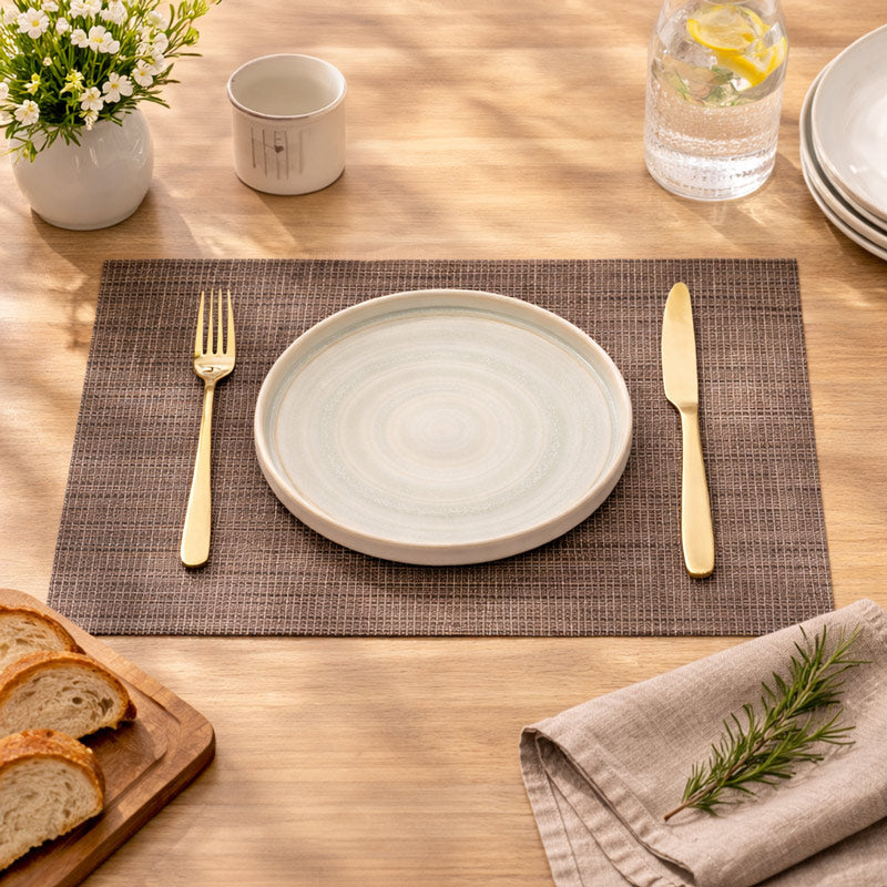 Trellis Mesh Rectangular Placemats, Set of 4 - Asphalt