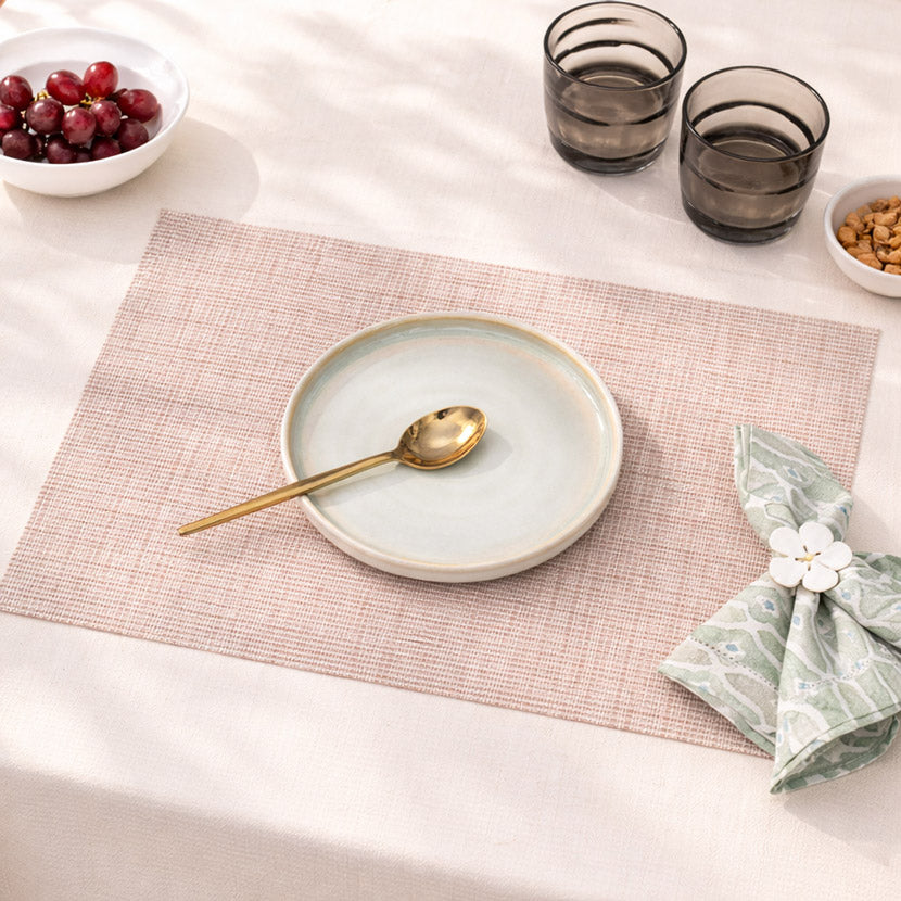 Trellis Mesh Rectangular Placemats, Set of 4 - Beige