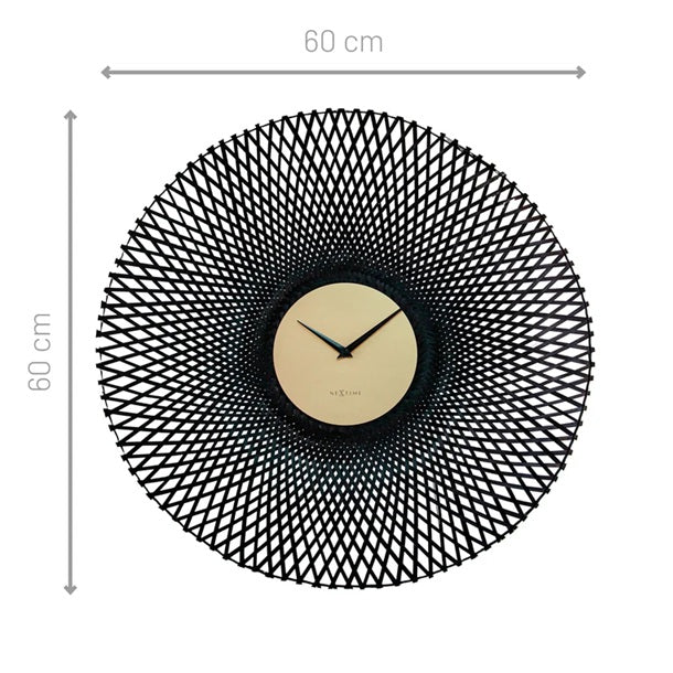 Vortex Wall Clock 60cm - Black Gold