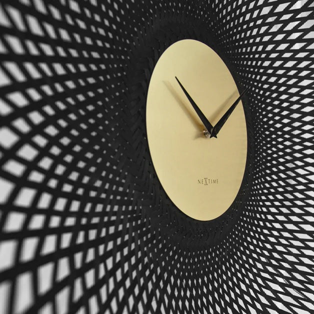 Vortex Wall Clock 60cm - Black Gold