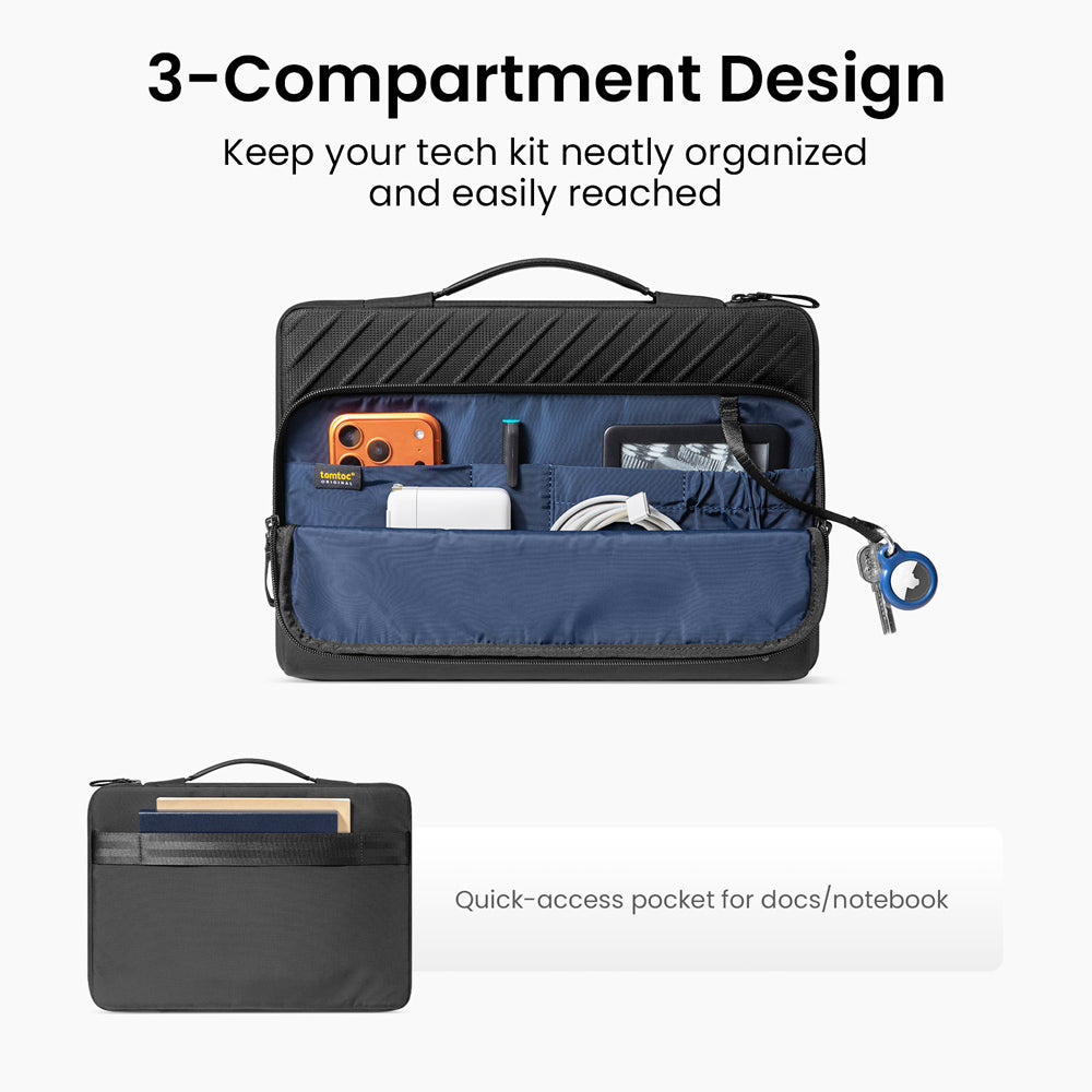 Voyage A24 Laptop Briefcase - Black 14 Inch