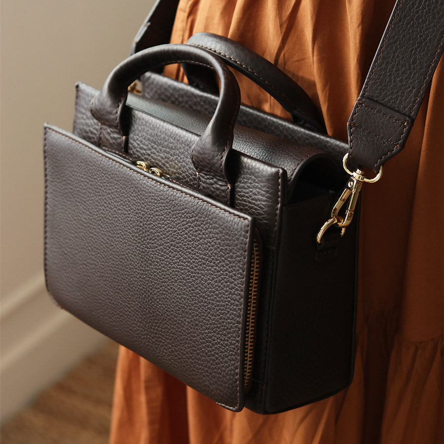 Voyager Crossbody Bag Mini - Dark Brown