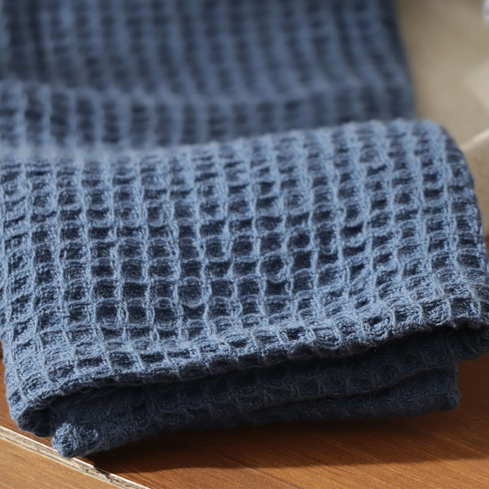 Waffle Kitchen Towels Small, Set of 2 - Blue Sky