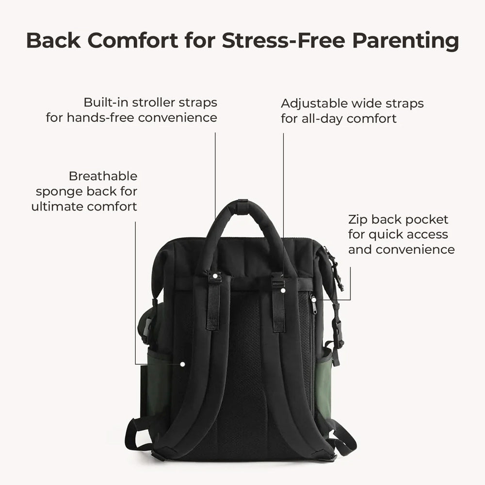 Paz Diaper Backpack 25L - Black