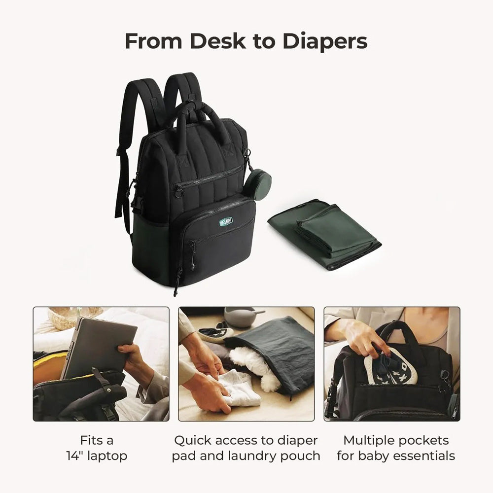 Paz Diaper Backpack 25L - Black