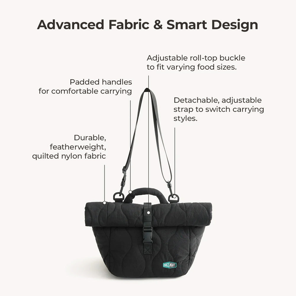 Walker Insulated Lunch Bag - Black