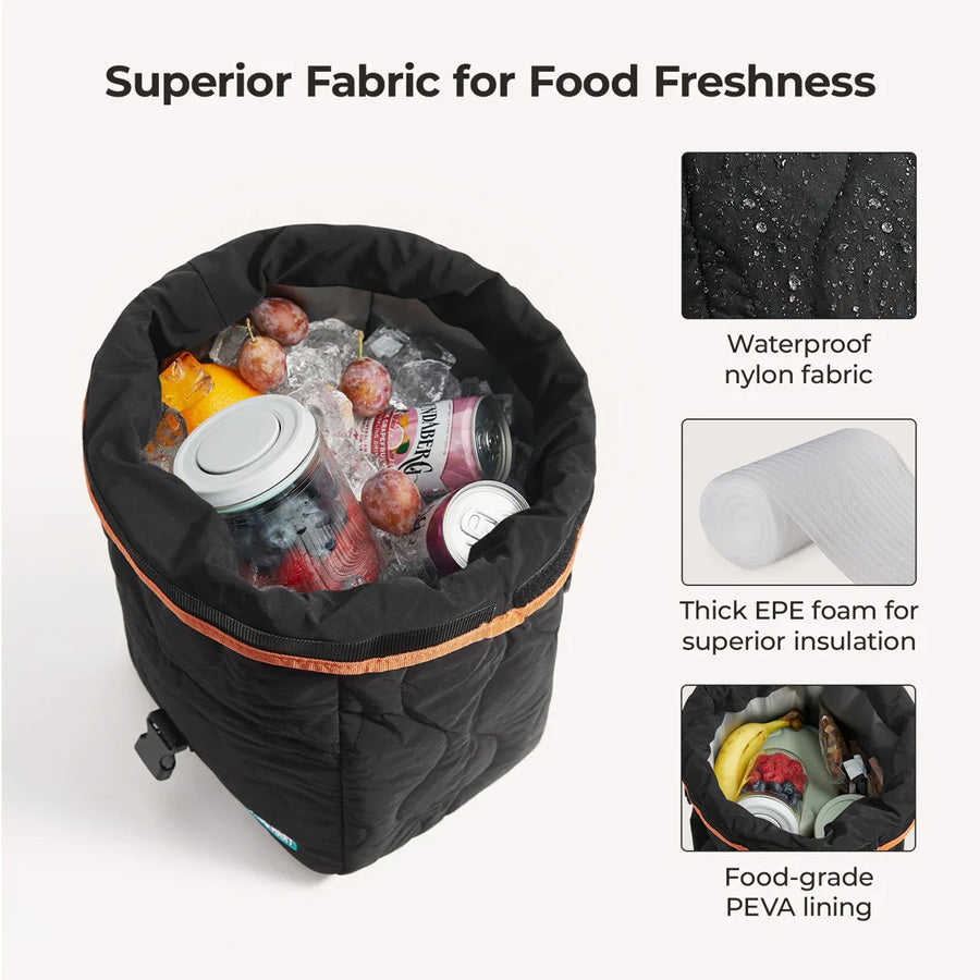 Walker Insulated Lunch Bag - Black
