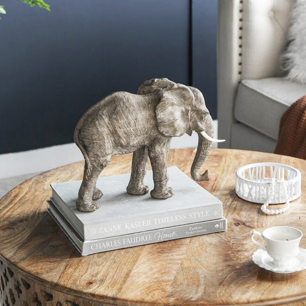 Walking Elephant Sculpture Large - Brown