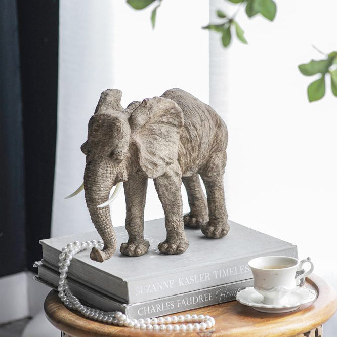 Walking Elephant Sculpture Large - Brown