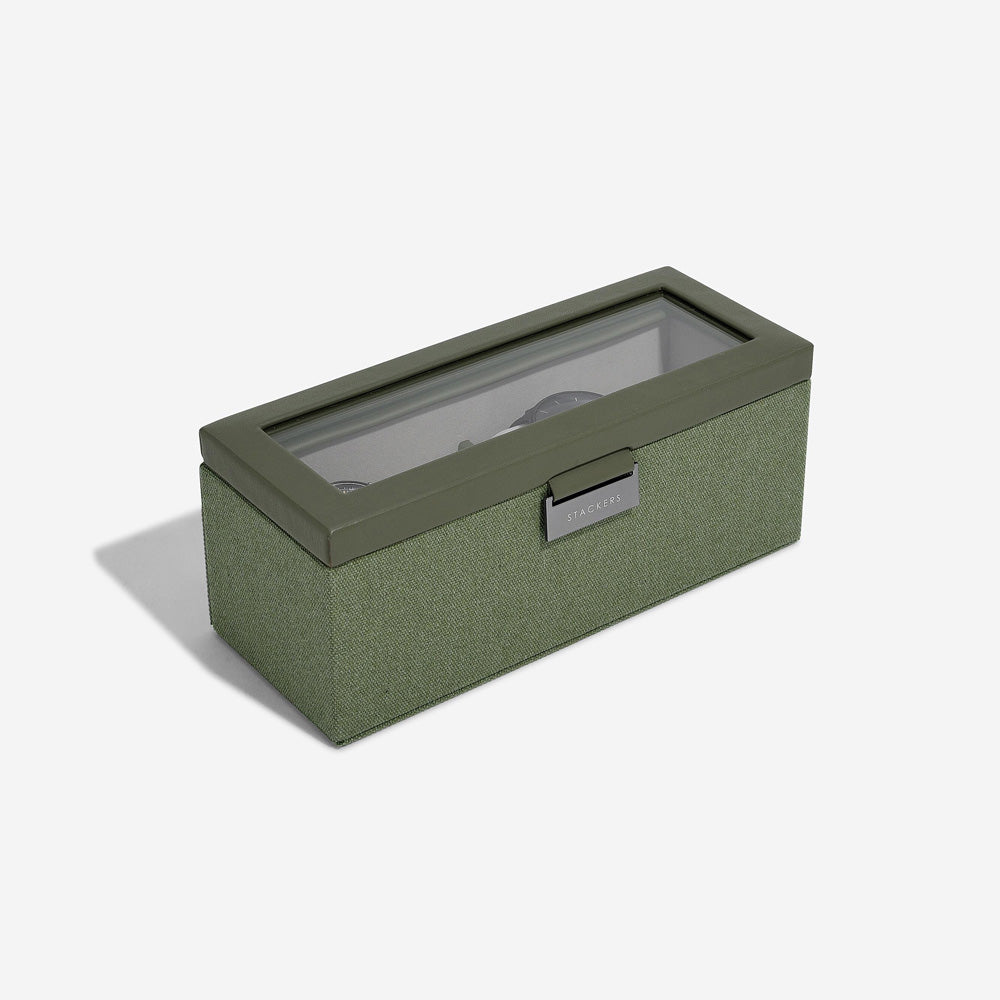Watch Box 4-piece - Green Canvas
